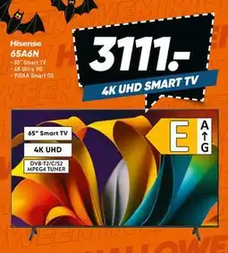 Bilka Hisense 65A6N, DKK 3111 tilbud