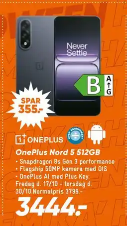 Bilka OnePlus Nord 5 512GB, DKK 3444 tilbud