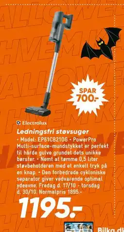 Bilka Ledningsfri støvsuger, DKK 1195 tilbud