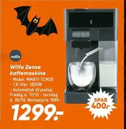 Bilka Wilfa Zense kaffemaskine, DKK 1299 tilbud