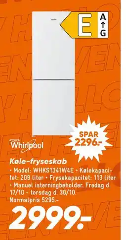 Bilka Køle-fryseskab, DKK 2999 tilbud
