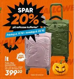 Bilka SPAR. 20% på softcase kufferter tilbud