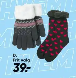 Bilka Handsker eller kæmpe hyggestrømper med plysfor, DKK 39 tilbud