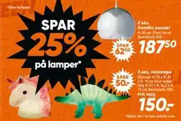 Bilka SPAR 25% på lamper tilbud