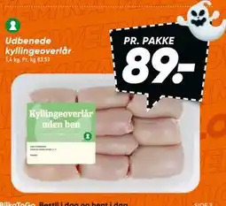 Bilka Udbenede kyllingeoverlår, DKK 89 tilbud
