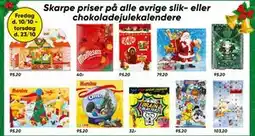 Bilka Skarpe priser på alle øvrige slik- eller chokoladejulekalendere, DKK 21 tilbud