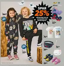 Bilka SPAR 25% på børnetøj, sko og accessories med kendte figurer tilbud