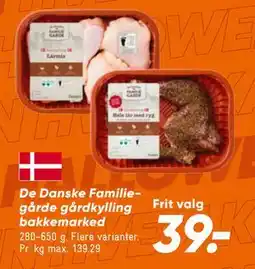 Bilka De Danske Familiegårde gårdkylling bakkemarked, DKK 39 tilbud