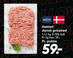 Bilka Hakket dansk grisekød, DKK 59 tilbud