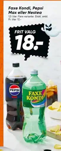 Bilka Faxe Kondi, Pepsi Max eller Nestea, DKK 18 tilbud