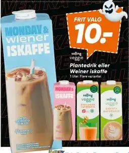 Bilka Plantedrik eller Weiner iskaffe, DKK 10 tilbud