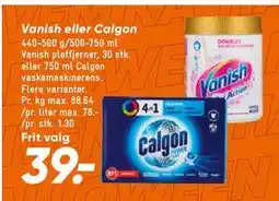 Bilka Vanish eller Calgon, DKK 39 tilbud
