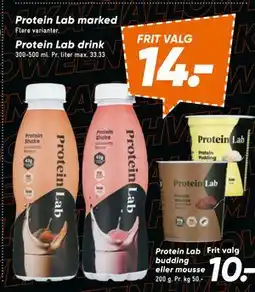 Bilka Protein Lab budding eller mousse, DKK 10 tilbud