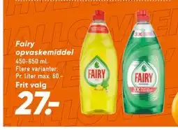 Bilka Fairy opvaskemiddel, DKK 27 tilbud