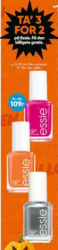 Bilka TA’ 3 FOR 2 på Essie, DKK 109 tilbud