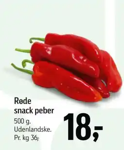 Føtex Røde snack peber, DKK 18 tilbud