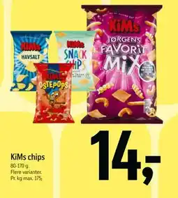 Føtex KiMs chips, DKK 14 tilbud