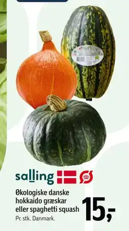 Føtex Økologiske danske hokkaido græskar eller spaghetti squash, DKK 15 tilbud