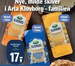 Føtex Arla Klovborg skiveost, DKK 17 tilbud