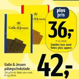 Føtex Galle & Jessen pålægschokolade, DKK 42, App-pris tilbud