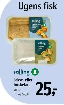 Føtex Lakse- eller torskefars, DKK 25 tilbud