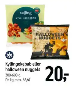 Føtex Kyllingekebab eller halloween nuggets, DKK 20 tilbud