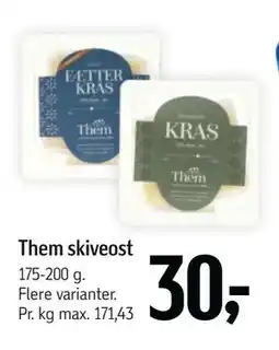 Føtex Them skiveost, DKK 30 tilbud