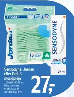 Føtex Sensodyne, Jordan eller Oral-B mundpleje, DKK 27 tilbud