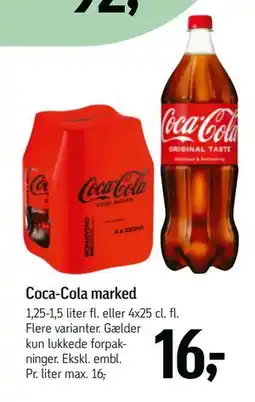 Føtex Coca-Cola marked, DKK 16 tilbud