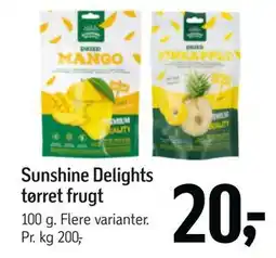 Føtex Sunshine Delights tørret frugt, DKK 20 tilbud