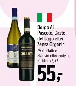 Føtex Borgo Al Pascolo, Castel del Lago eller Zensa Organic, DKK 55 tilbud