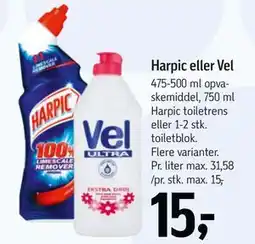 Føtex Harpic eller Vel, DKK 15 tilbud