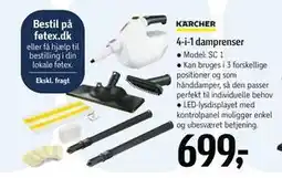 Føtex 4-i-1 damprenser, DKK 699 tilbud