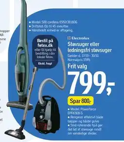Føtex Støvsuger eller ledningsfri støvsuger, DKK 799 tilbud