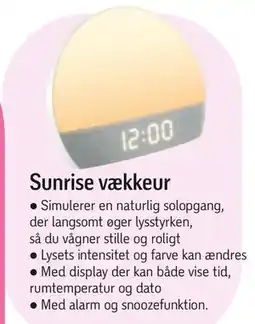 Føtex Sunrise vækkeur, DKK 199 tilbud
