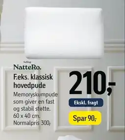 Føtex klassisk hovedpude, DKK 210 tilbud