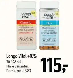 Føtex Longo Vital +10%, DKK 115 tilbud