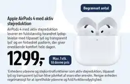 Føtex Apple AirPods 4 med aktiv støjreduktion, DKK 1299 tilbud