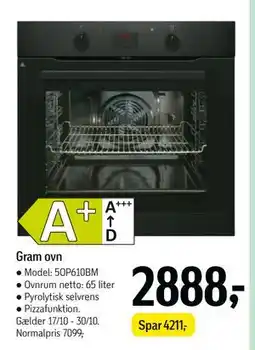 Føtex Gram ovn, DKK 2888 tilbud
