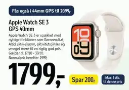 Føtex Apple Watch SE 3 GPS 40mm, DKK 1799 tilbud