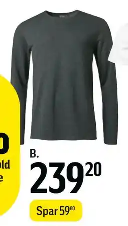 Føtex undertrøje med lange ærmer til herre, DKK 239.2 tilbud