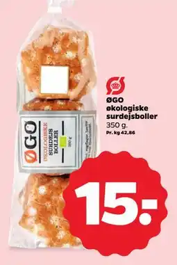Netto ØGO økologiske surdejsboller, DKK 15 tilbud