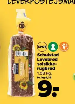 Netto Schulstad Levebrød solsikkerugbrød, DKK 9 tilbud