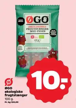 Netto ØGO økologiske frugtstænger, DKK 10 tilbud