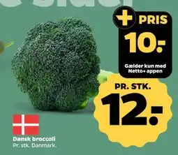Netto Dansk broccoli, DKK 12, App-pris tilbud
