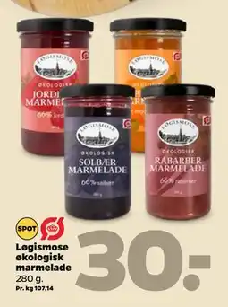 Netto Løgismose økologisk marmelade, DKK 30 tilbud