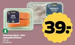 Netto Velsmag lakse- eller rødspættefileter, DKK 39 tilbud