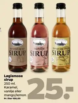 Netto Løgismose sirup, DKK 25 tilbud