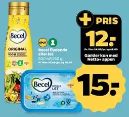Netto Becel flydende eller let, DKK 15, App-pris tilbud