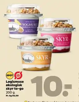 Netto Løgismose økologisk skyr to-go, DKK 10 tilbud